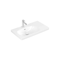 SKYLA, ALB ALPIN, LAVOAR DREPTUNGHIULAR, 80X46X16CM, CU ORIFICIU PENTRU BATERIE SI PREAPLIN, 5A52L101